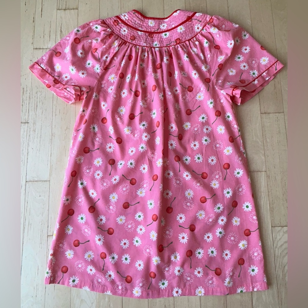 Vintage 80s Moondance Housecoat Nightgown Pink Cherry Print L/XL (labeled 3X) - Picture 15 of 15
